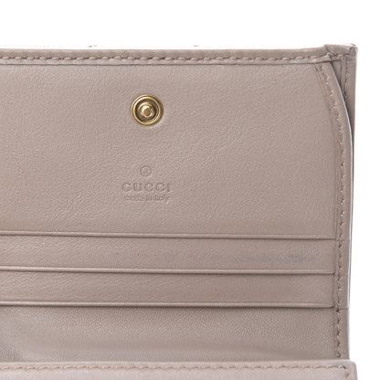 Gucci Calfskin Matelasse GG Marmont Card Case Wallet Porcelain Rose 6 of 10