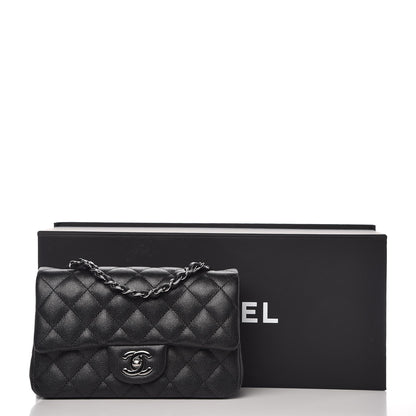 Chanel Iridescent Caviar Quilted Mini Rectangular Flap Black 8 of 8