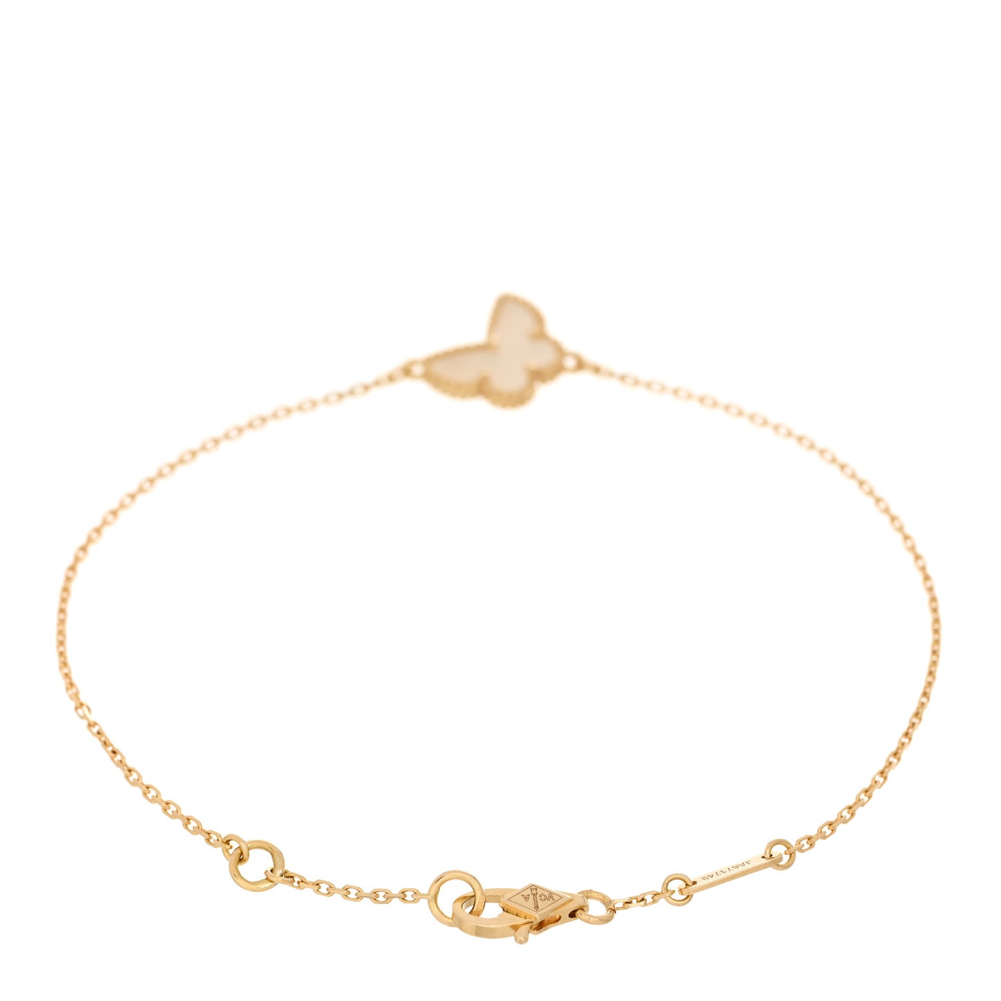18K Yellow Gold Mother of Pearl Sweet Alhambra Butterfly Bracelet