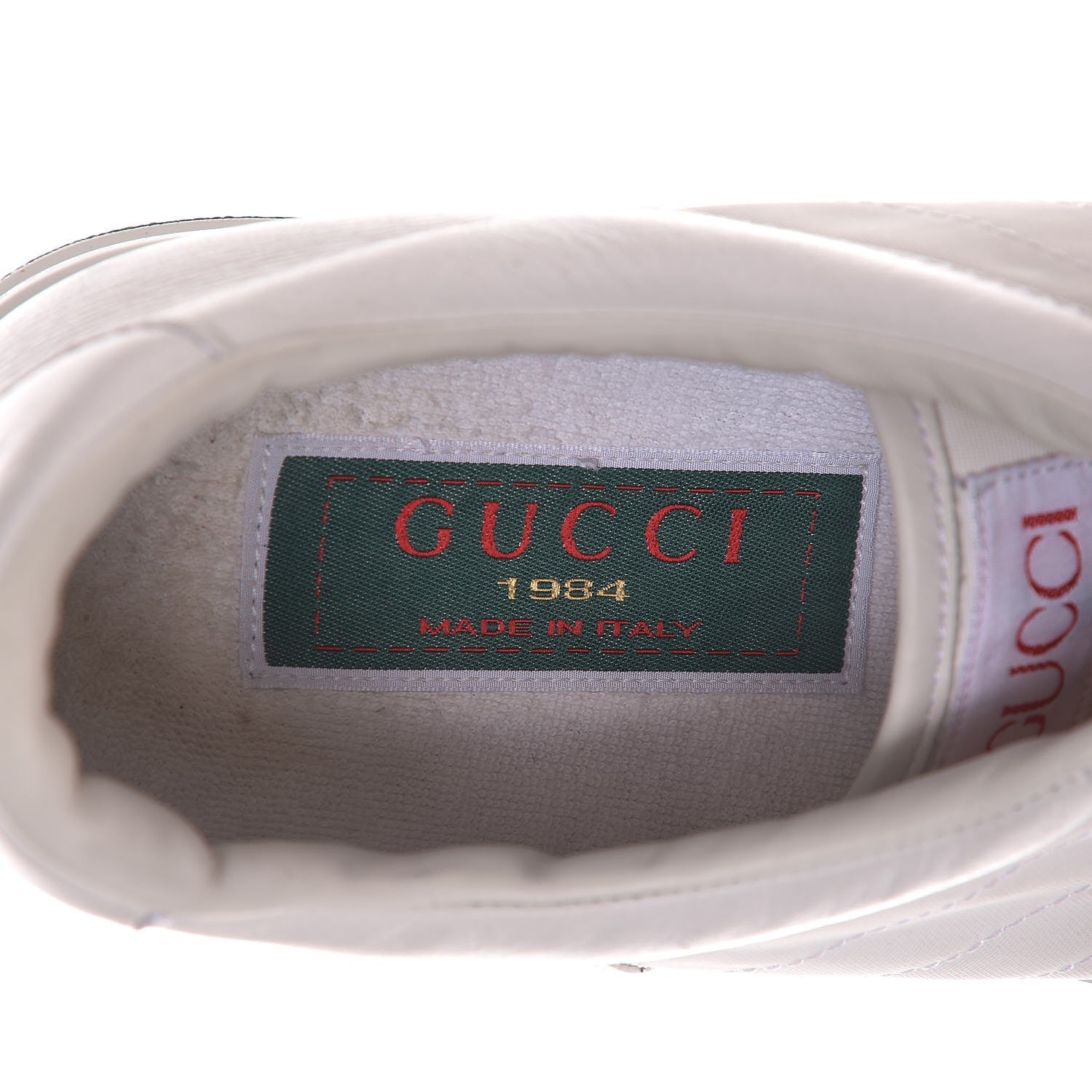 Gucci Calfskin 1984 Web Mens Sneakers 10.5 White 6 of 10