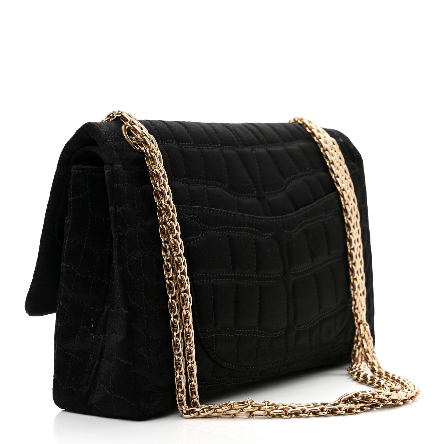 Chanel Jersey Coco's Croc 2.55 Reissue 226 Flap Black 3 of 12