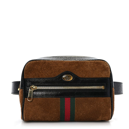 Gucci Suede Small Ophidia Belt Bag 85 34 Brown 1 of 10