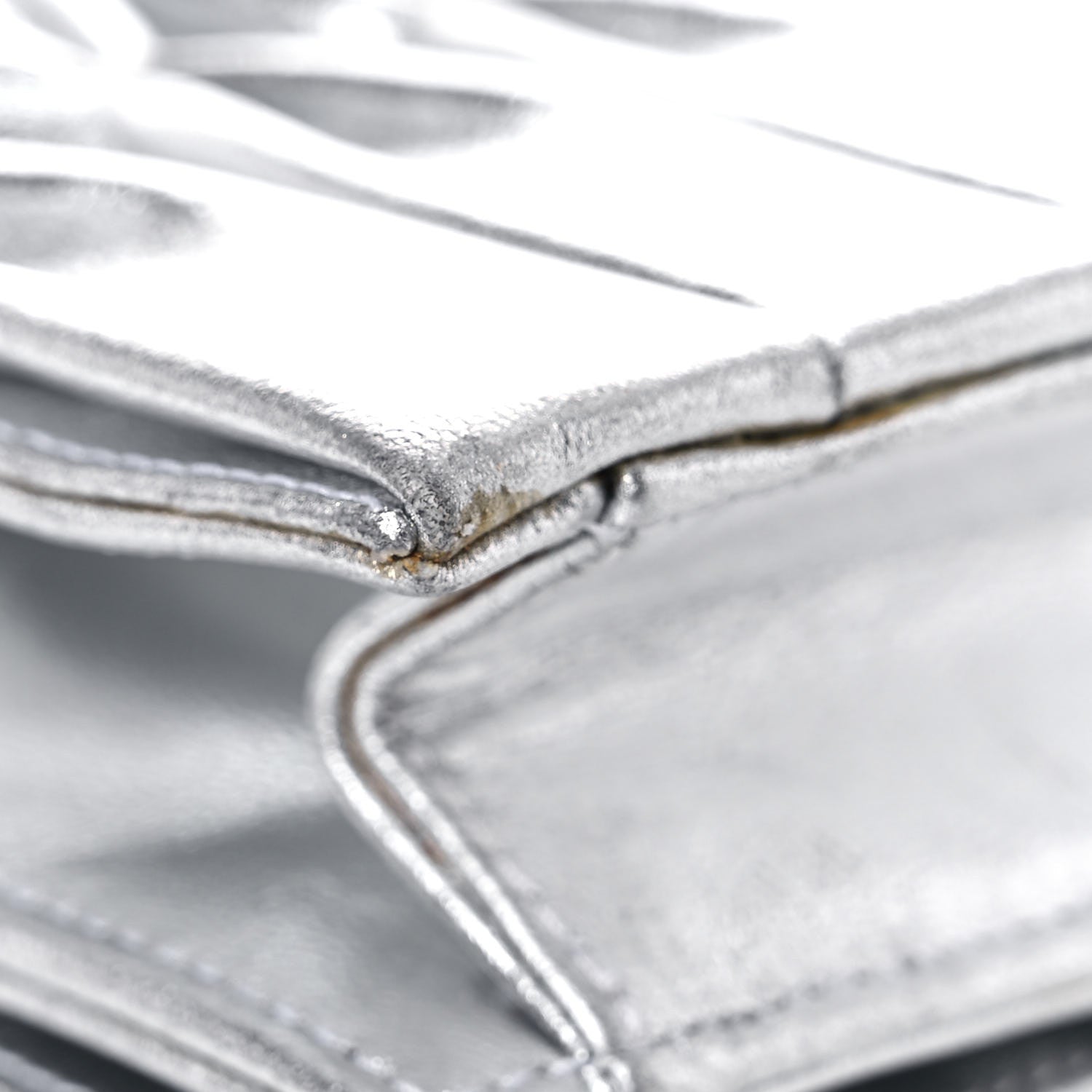 Chanel Metallic Lambskin Sac Pochette Argent 10 of 17