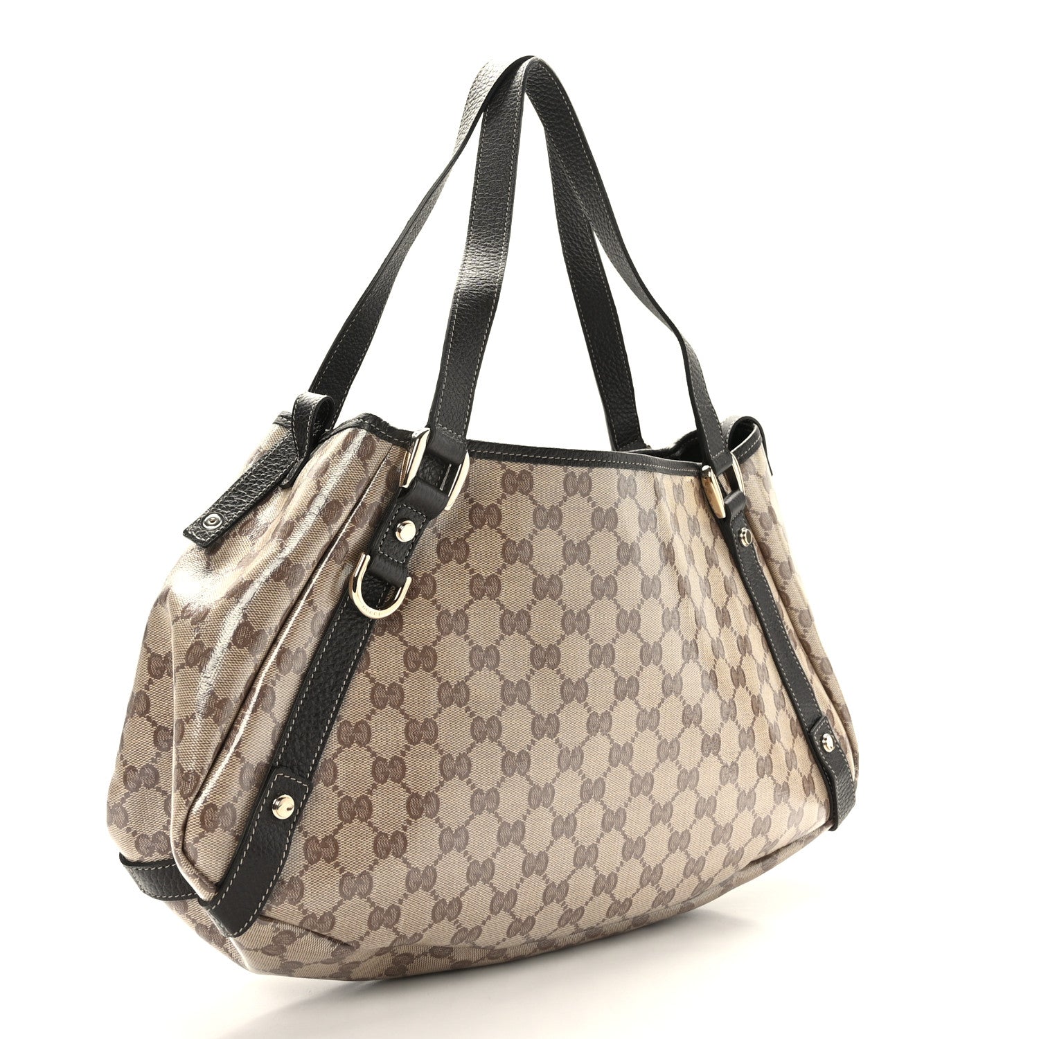 Gucci Crystal Monogram Medium Abbey Shoulder Bag Dark Brown 3 of 9
