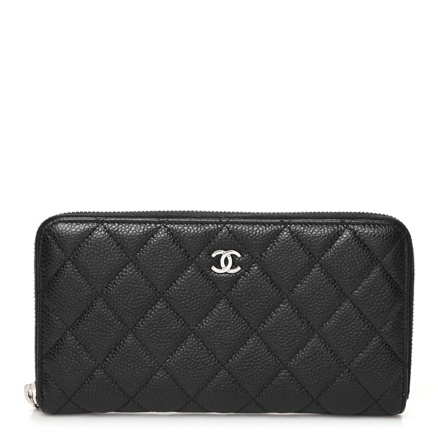 Chanel Caviar Quilted Large Gusset Zip Around Wallet Black 1 of 11