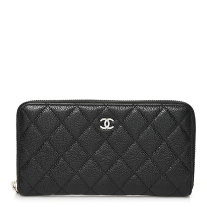Chanel Caviar Quilted Large Gusset Zip Around Wallet Black 1 of 11