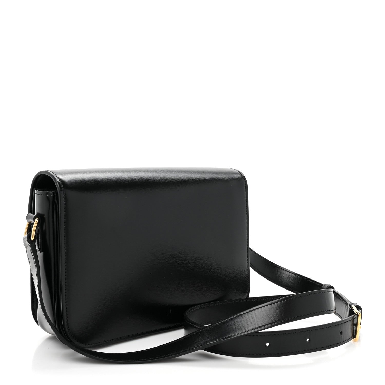 Celine Shiny Calfskin Medium Triomphe Black 3 of 12