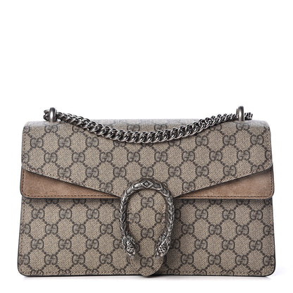 Gucci GG Supreme Monogram Small Dionysus Shoulder Bag Taupe 1 of 14