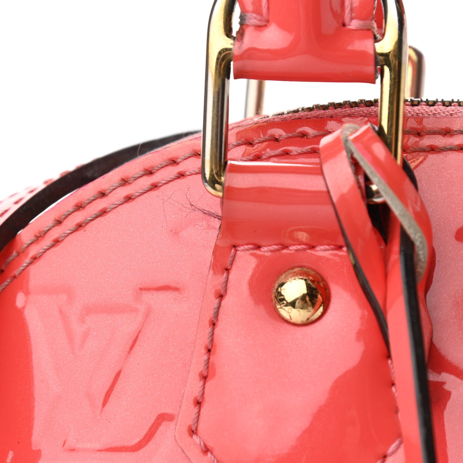 Louis Vuitton Vernis Alma BB Rose Litchi 10 of 11