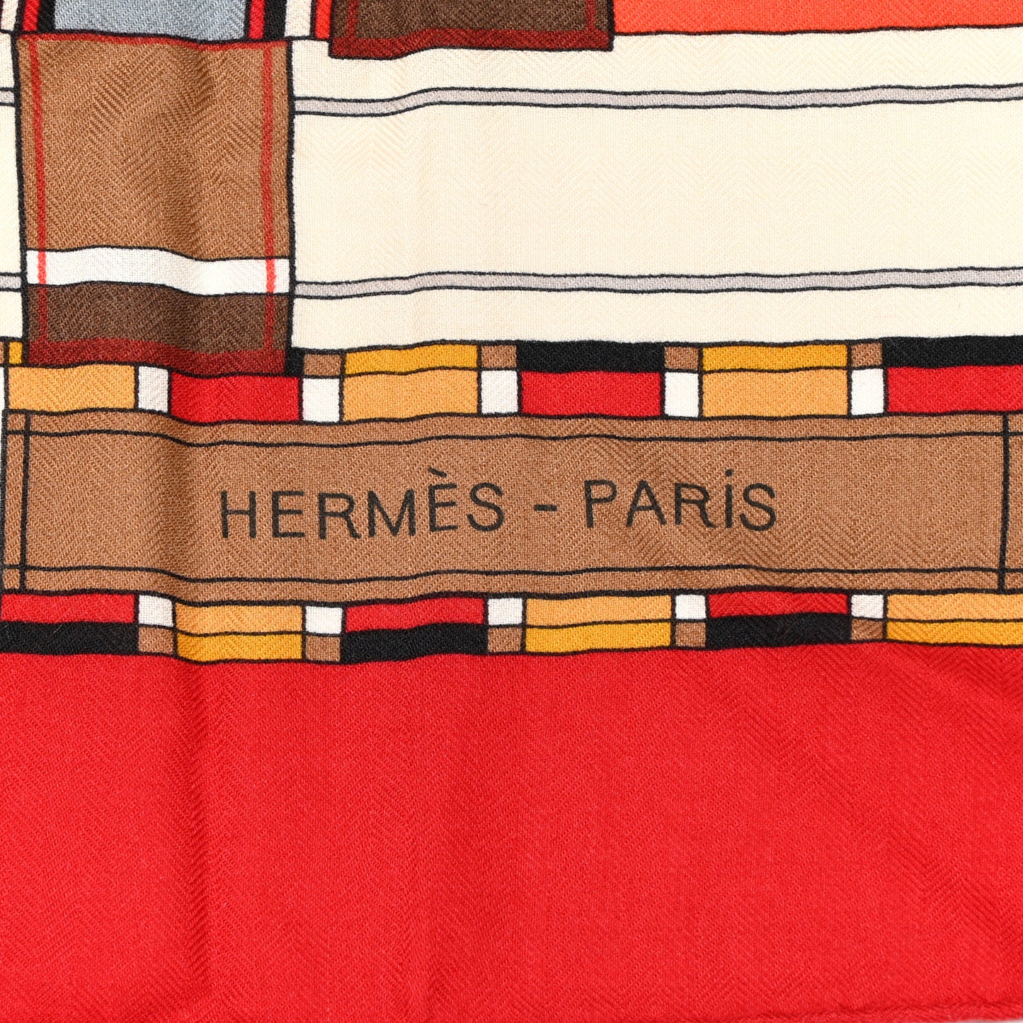 Cashmere Silk Voltes Et Pirouettes Shawl 140 Rouge Creme Beige