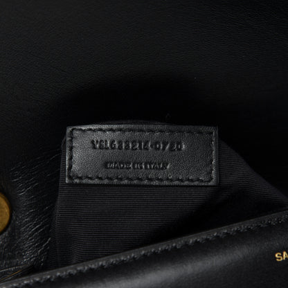 Saint Laurent Smooth Calfskin Carre Satchel Black 10 of 11