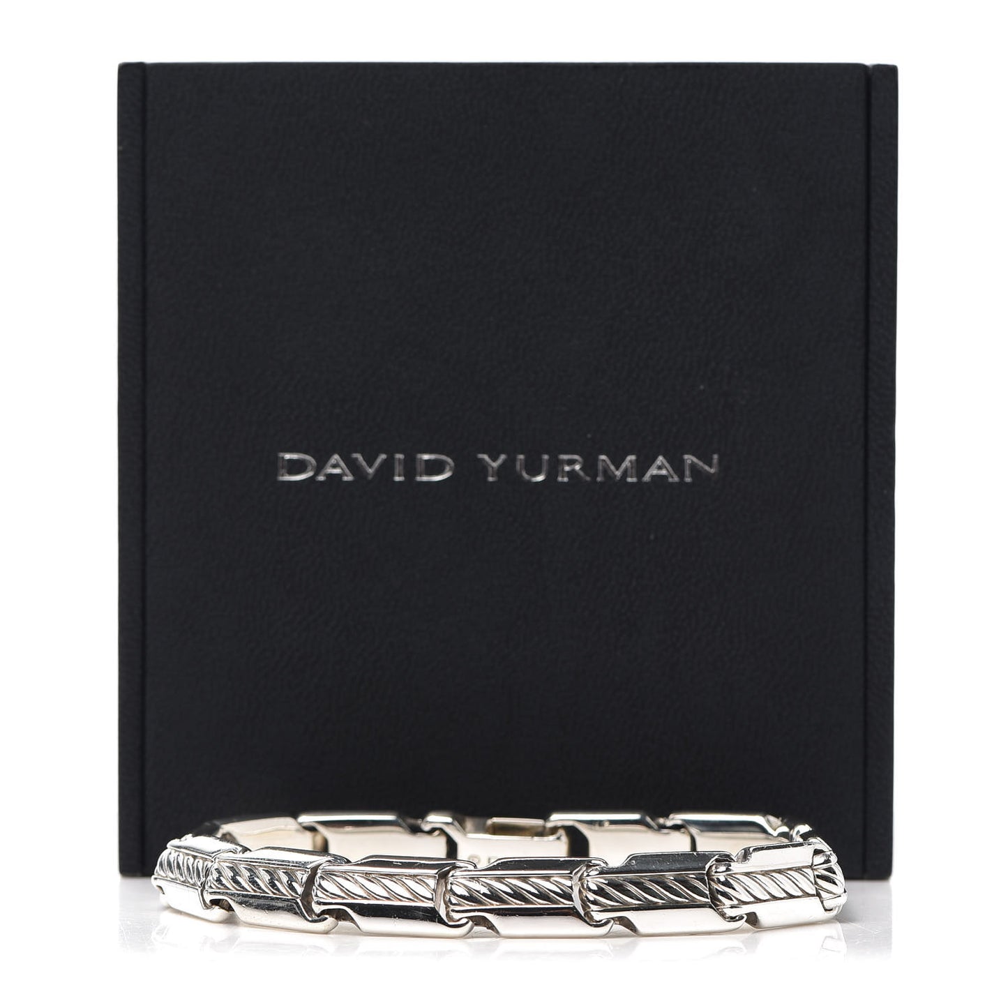 Sterling Silver Beveled Link Chain Bracelet