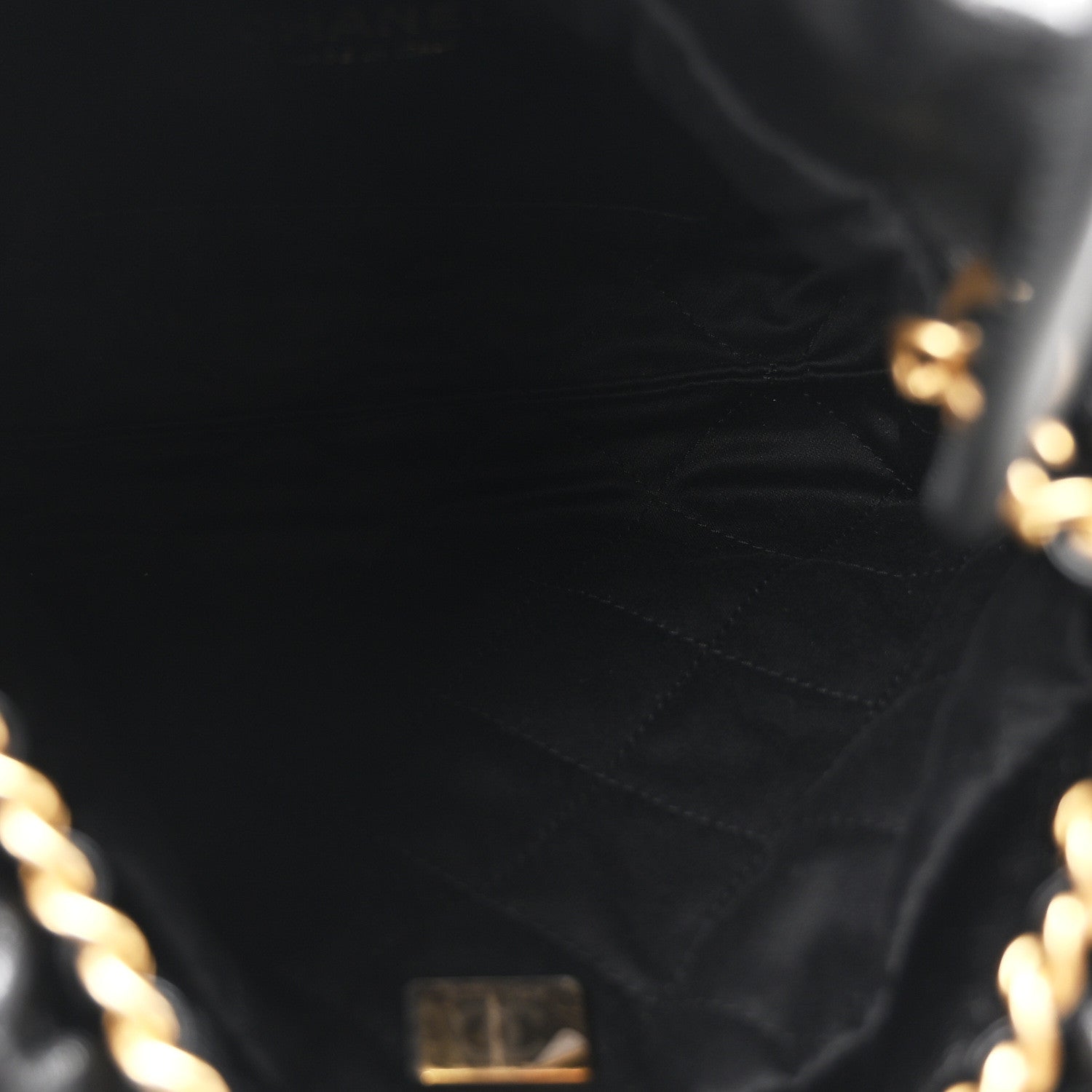 Chanel Shiny Crumpled Calfskin Quilted Pearl Mini Chanel 22 Black 5 of 10