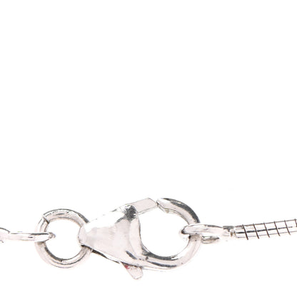 Hermes Palladium Lacquered Cage d'H Pendant Necklace Ecru 7 of 8
