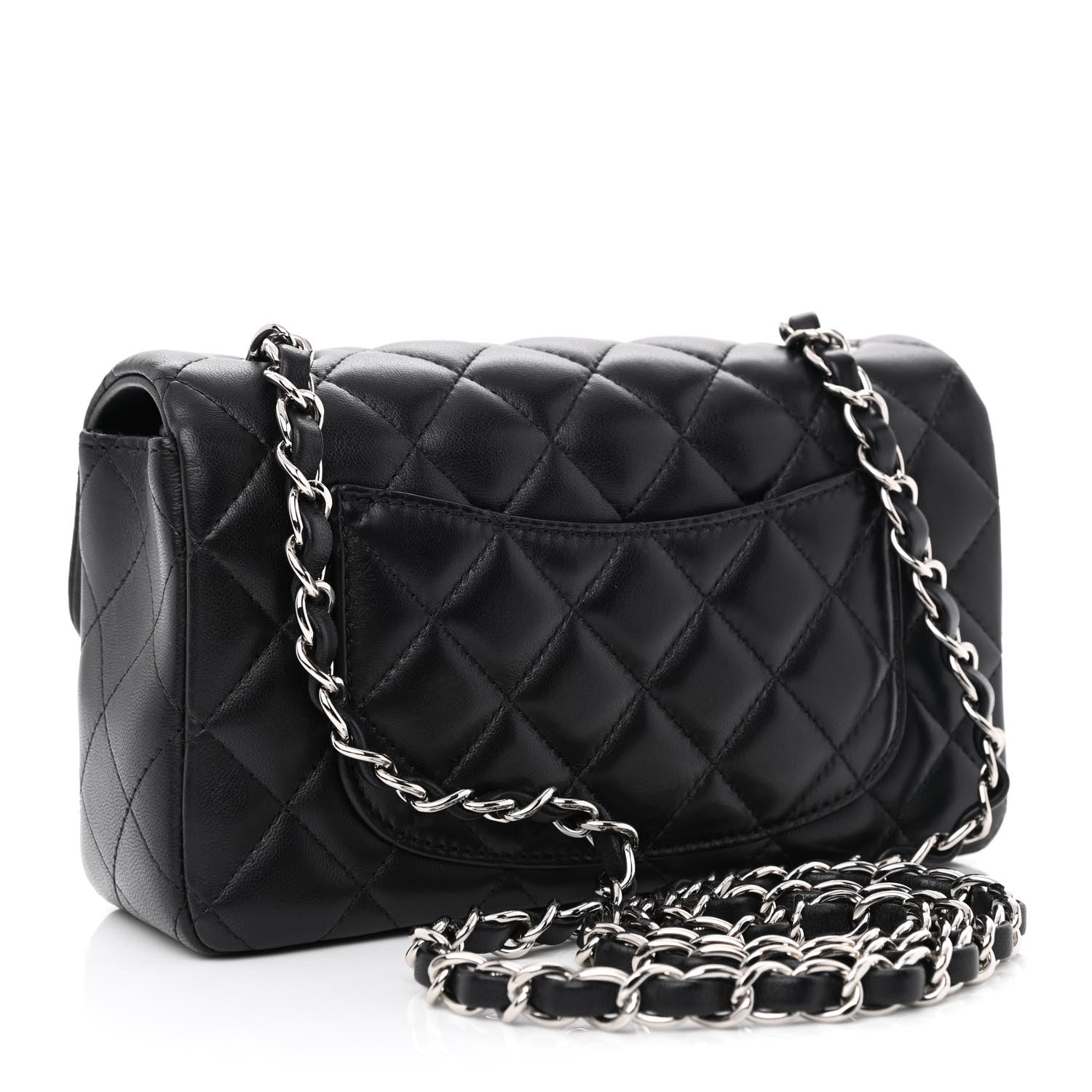 Chanel Lambskin Quilted Mini Rectangular Flap Black 3 of 11