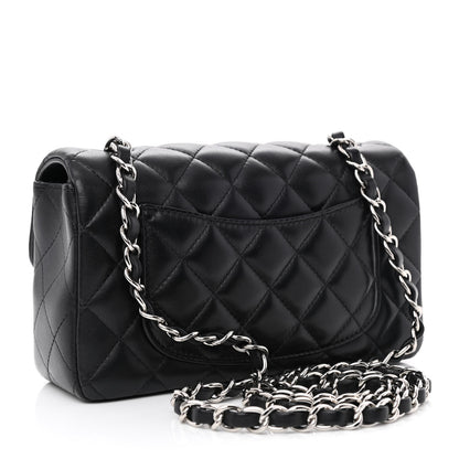 Chanel Lambskin Quilted Mini Rectangular Flap Black 3 of 11
