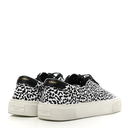 Saint Laurent Canvas Mens Venice Low Top Sneakers 41 Black White 4 of 9