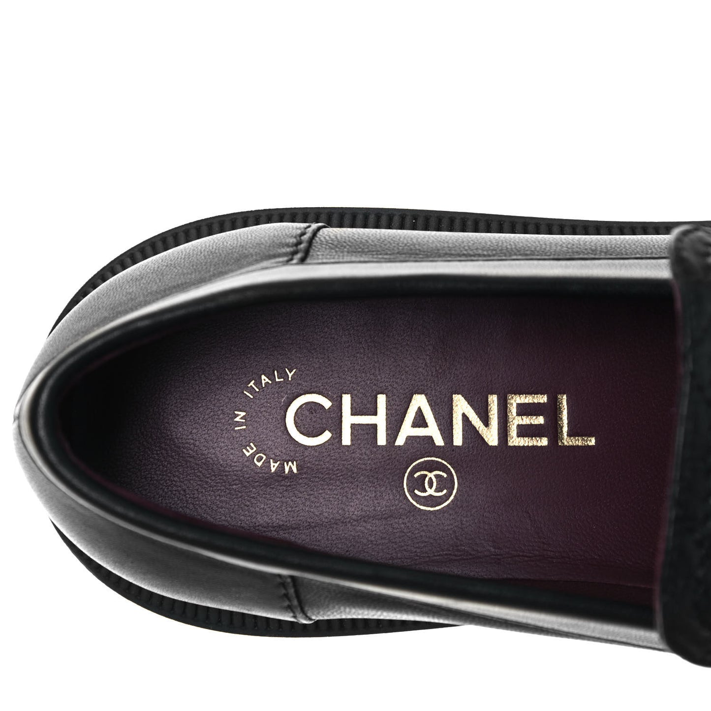 Lambskin Quilted CC Turnlock Loafers 39 Black