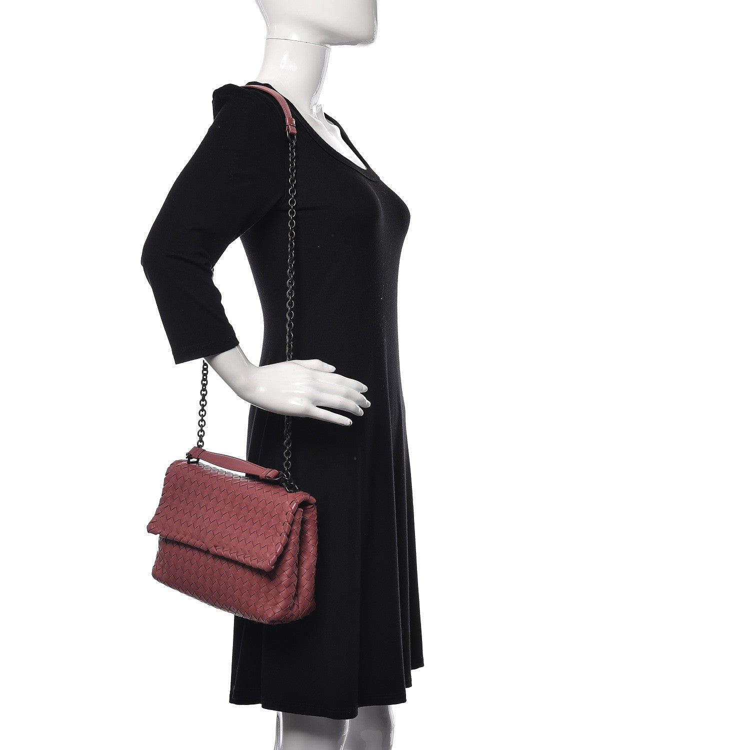 Bottega Veneta Nappa Intrecciato Small Olimpia Shoulder Bag Rose Pink 2 of 10