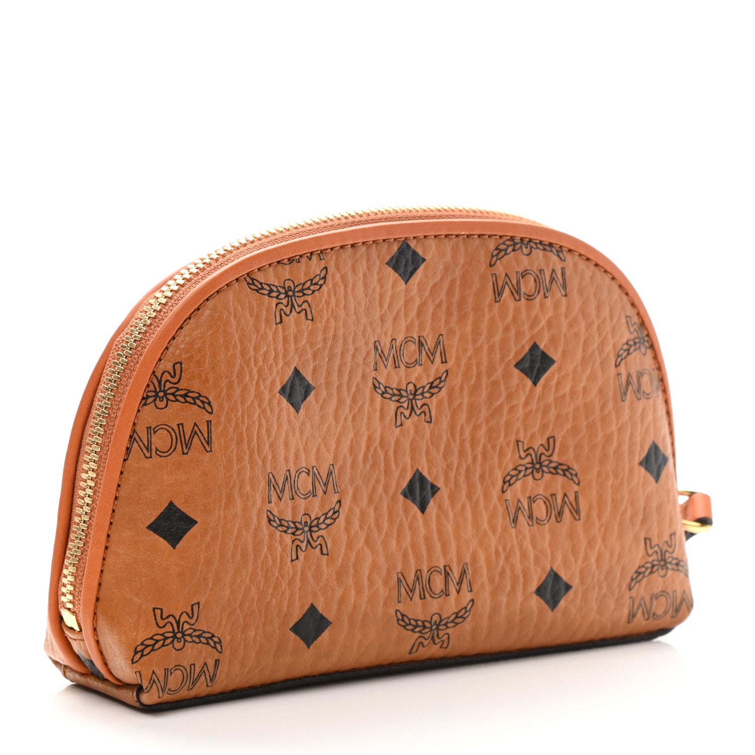 MCM Visetos Heritage Medium Cosmetic Pouch Cognac 4 of 8