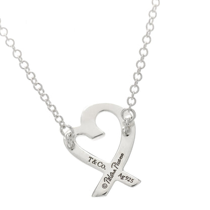 Tiffany Sterling Silver Mini Paloma Picasso Loving Heart Pendant Necklace 4 of 6