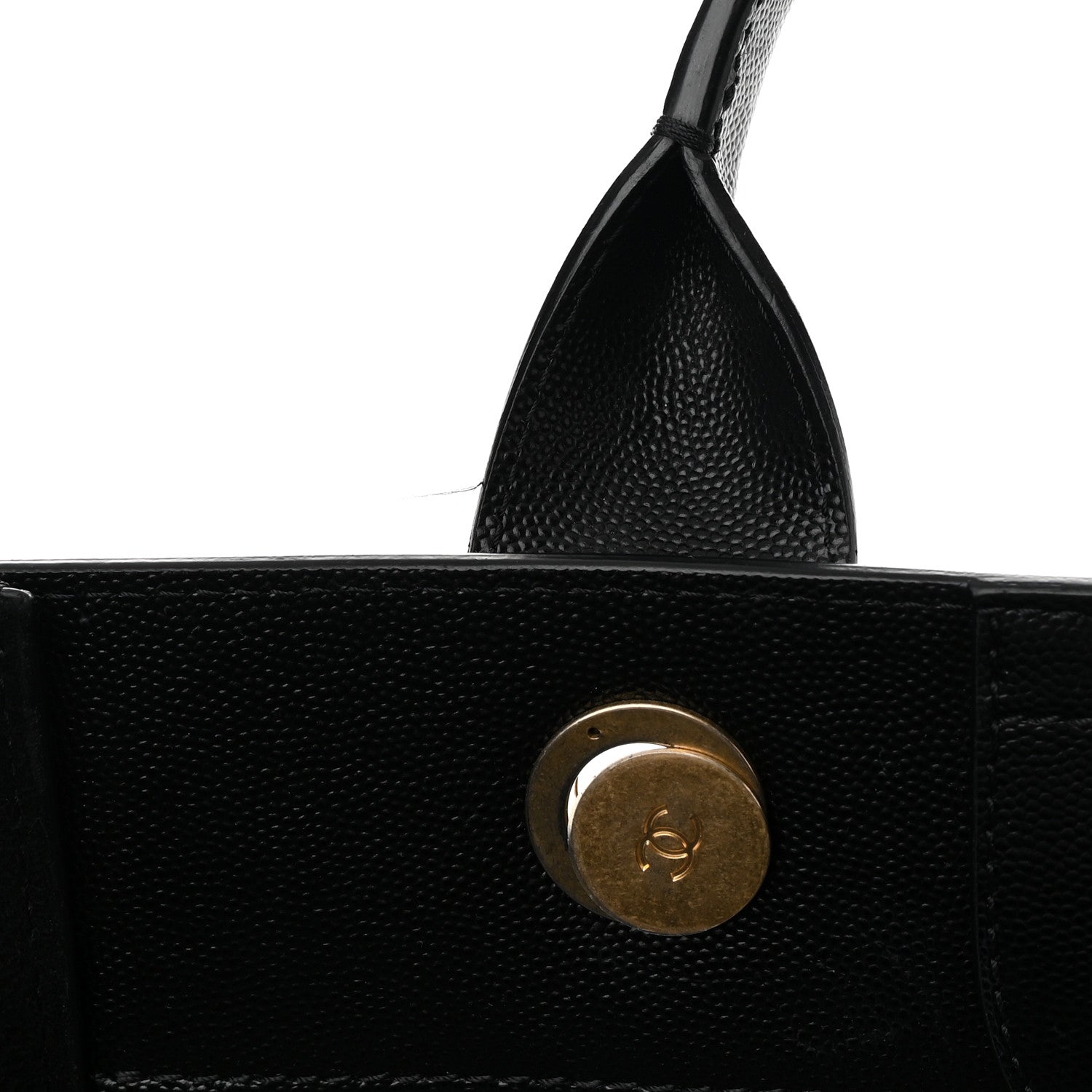 Chanel Caviar Small Studded Deauville Tote Black 12 of 13