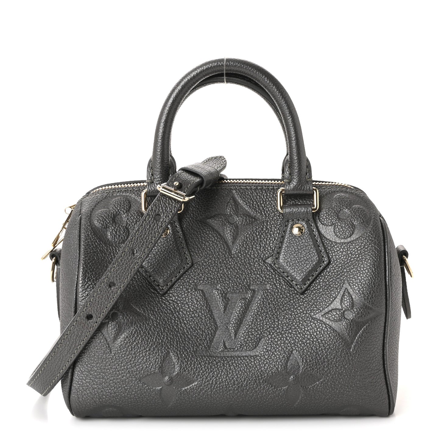Shimmery Empreinte Monogram Giant Speedy Bandouliere 20 Gun Metal