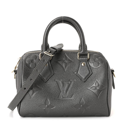 Louis Vuitton Shimmery Empreinte Monogram Giant Speedy Bandouliere 20 Gun Metal 1 of 9