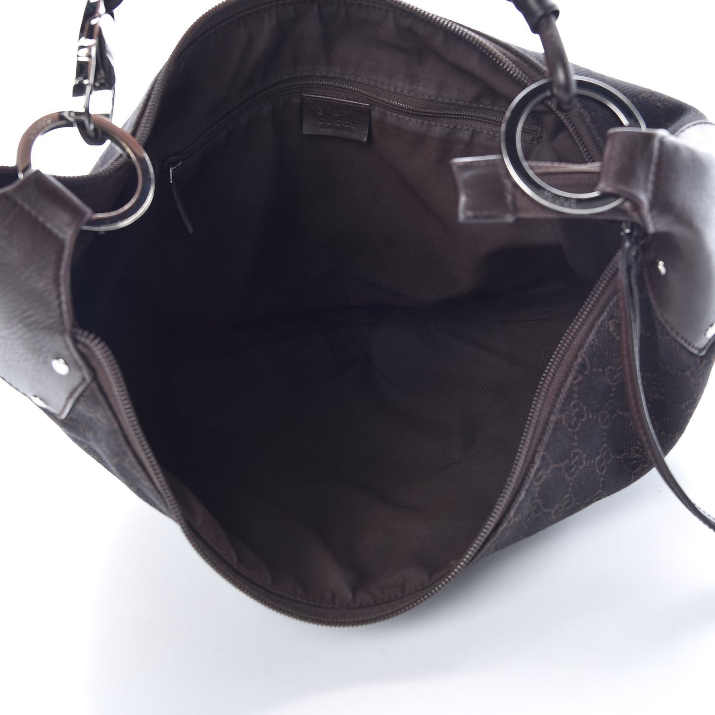 Denim Monogram Half Moon Hobo Dark Brown