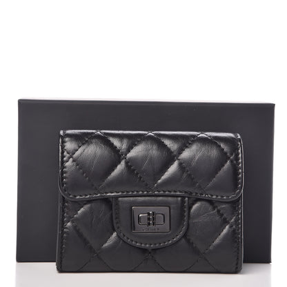 Chanel Aged Calfskin Quilted Reissue Flap Card Holder Wallet So Black 9 of 9