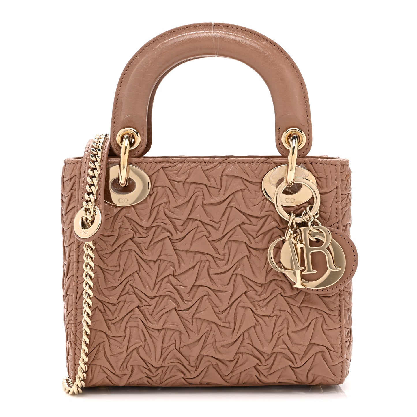 Lambskin Gathered Mini Lady Dior Fard