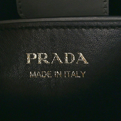 Prada Saffiano Cuir Medium Panier Bucket Bag Ardesia Black 7 of 10