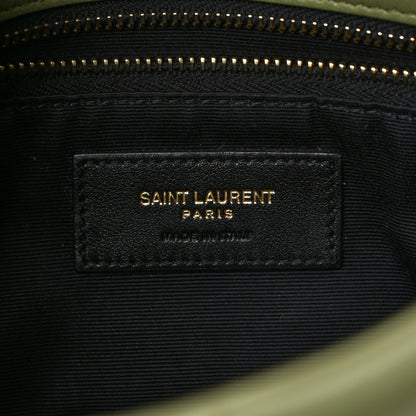Saint Laurent Lambskin Quilted Toy Loulou Puffer Monogram Chain Satchel Light Pistache 6 of 12