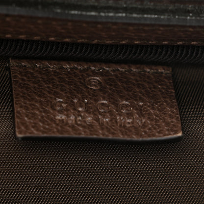 Gucci GG Supreme Monogram Textured Calfskin Web Ophidia Vanity Cosmetic Case Beige Ebony New Acero 6 of 10