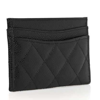 Chanel Caviar Quilted Card Holder Black 3 of 9