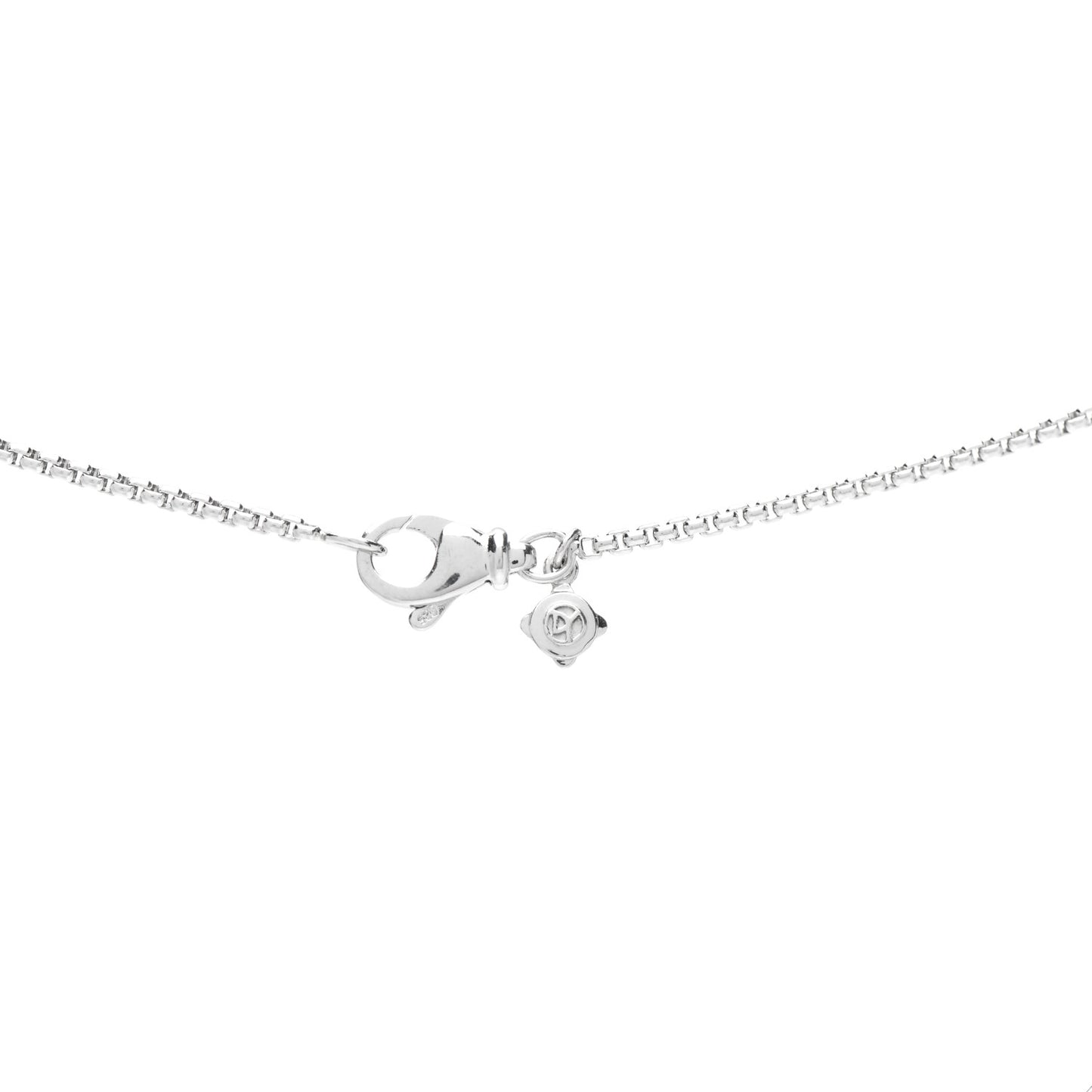Sterling Silver 14K White Gold Diamond 35mm Crossover Cross Necklace