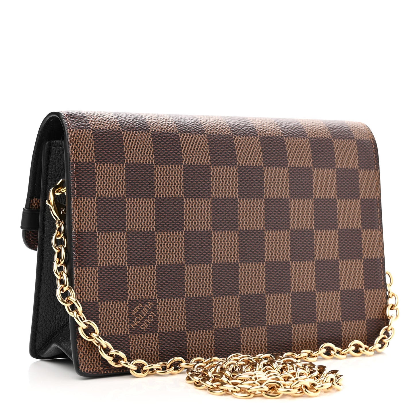 Damier Ebene Vavin Chain Wallet Black