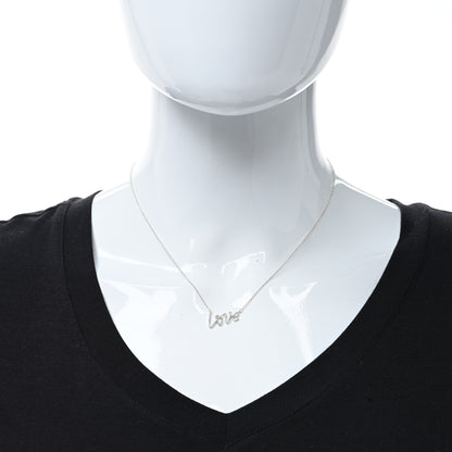 Tiffany Sterling Silver Paloma Picasso Graffiti Love Pendant Necklace 3 of 4