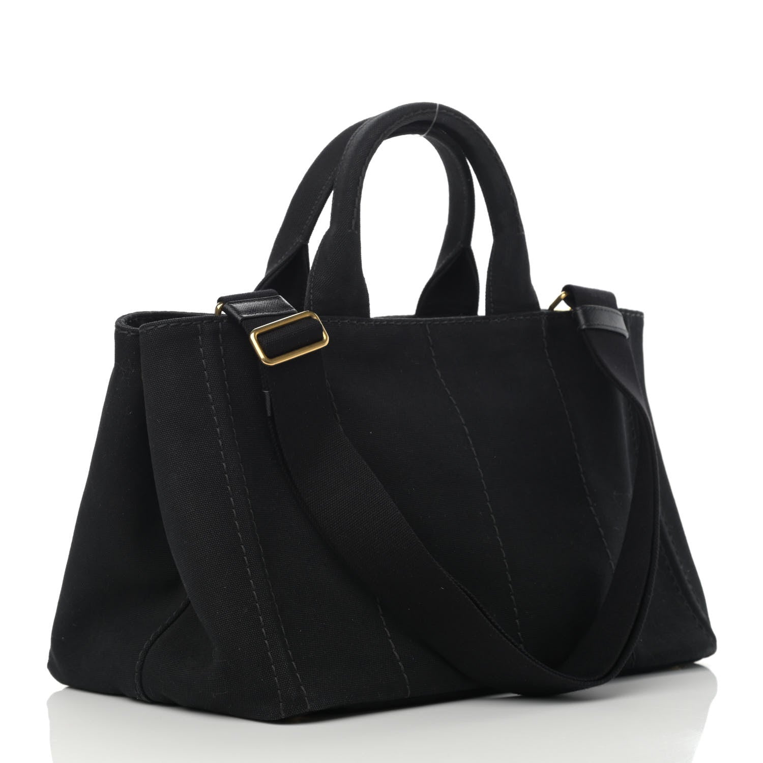 Prada Canapa Logo Tote Black 3 of 12