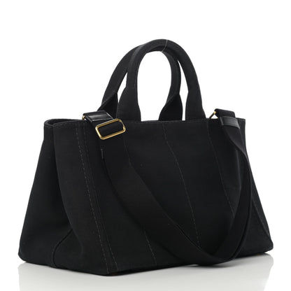 Prada Canapa Logo Tote Black 3 of 12