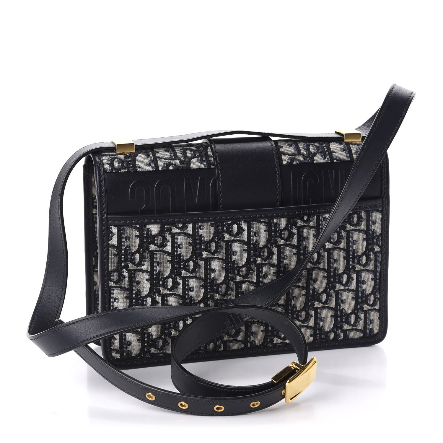 Christian Dior Oblique 30 Montaigne Flap Bag Blue 3 of 10