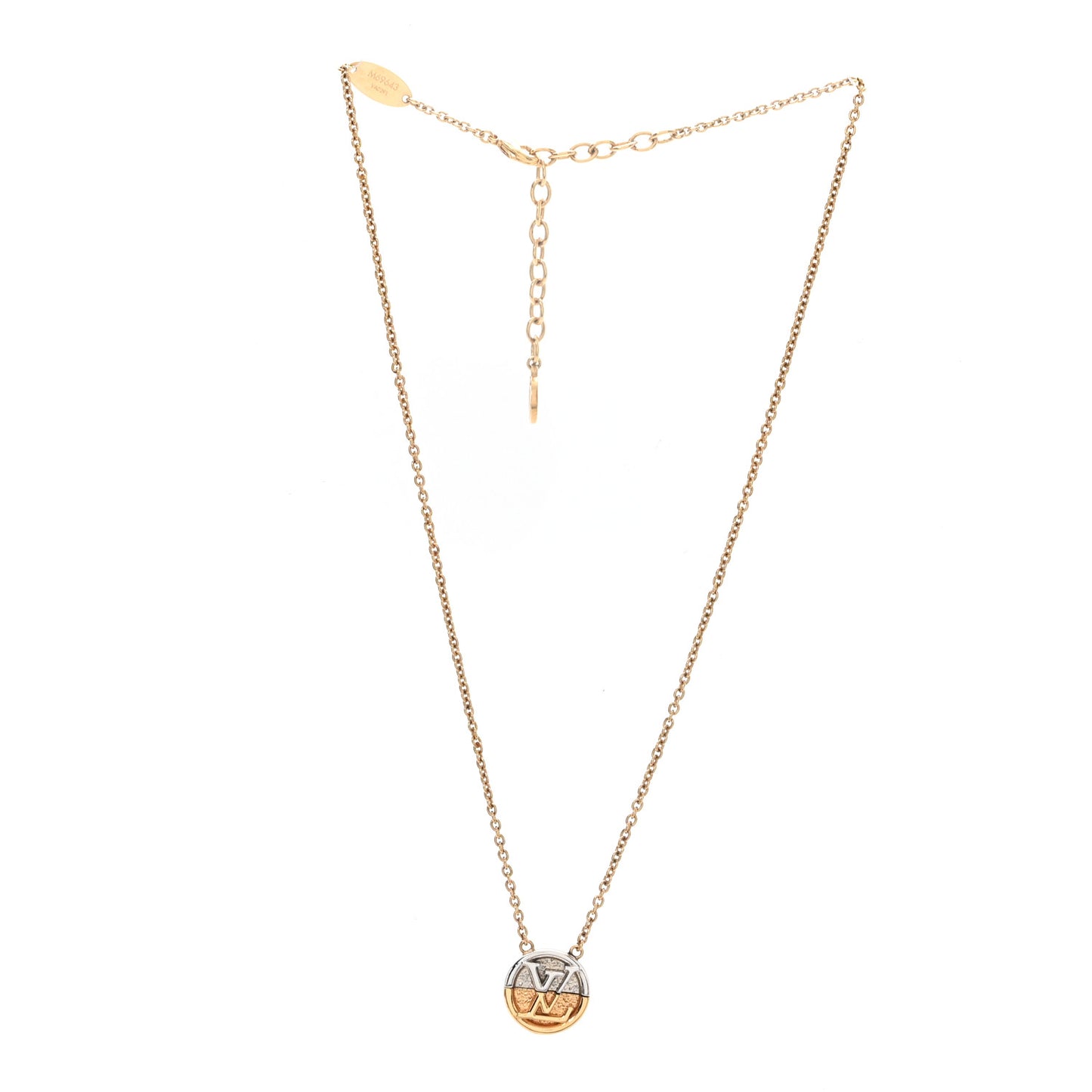 Metal L to V Necklace Gold Silver