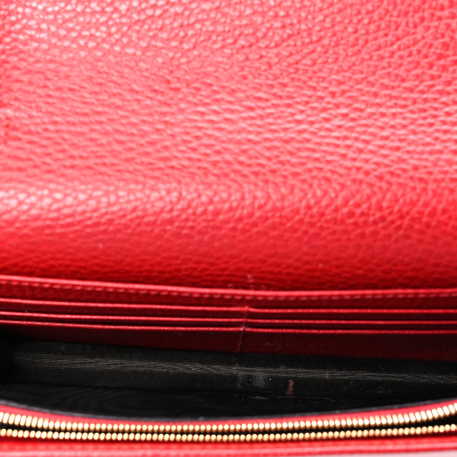 Gucci Dollar Calfskin Mini GG Marmont Chain Wallet Hibiscus Red 5 of 9