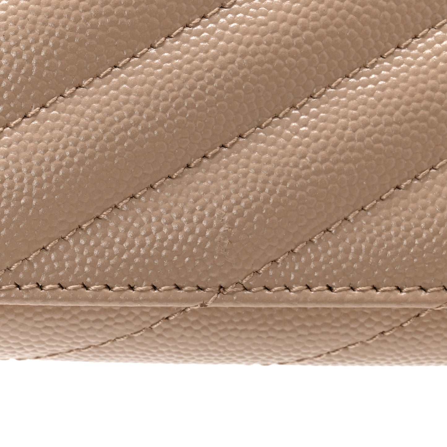Grain De Poudre Matelasse Chevron Monogram Envelope Clutch Dark Beige