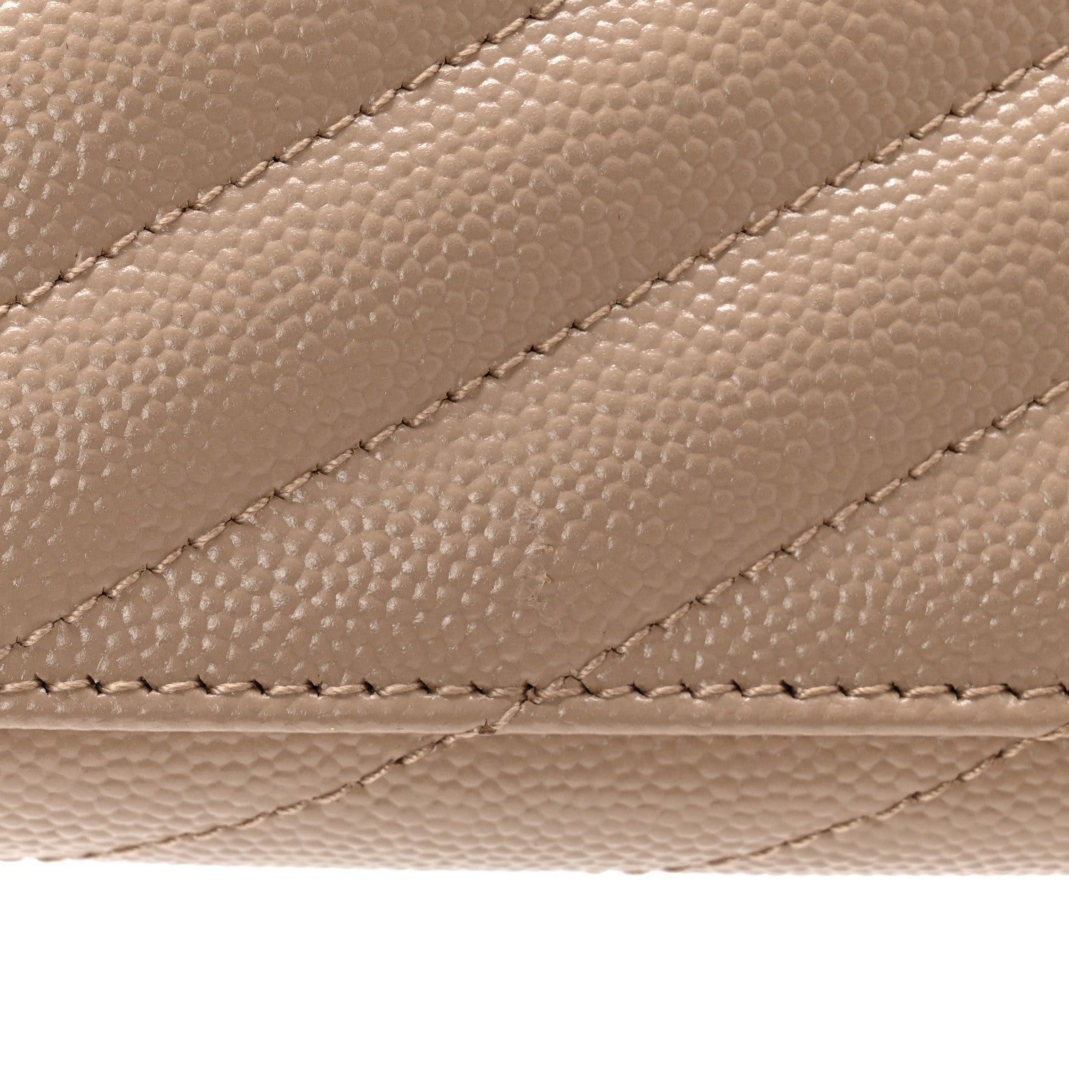 Saint Laurent Grain De Poudre Matelasse Chevron Monogram Envelope Clutch Dark Beige 13 of 13