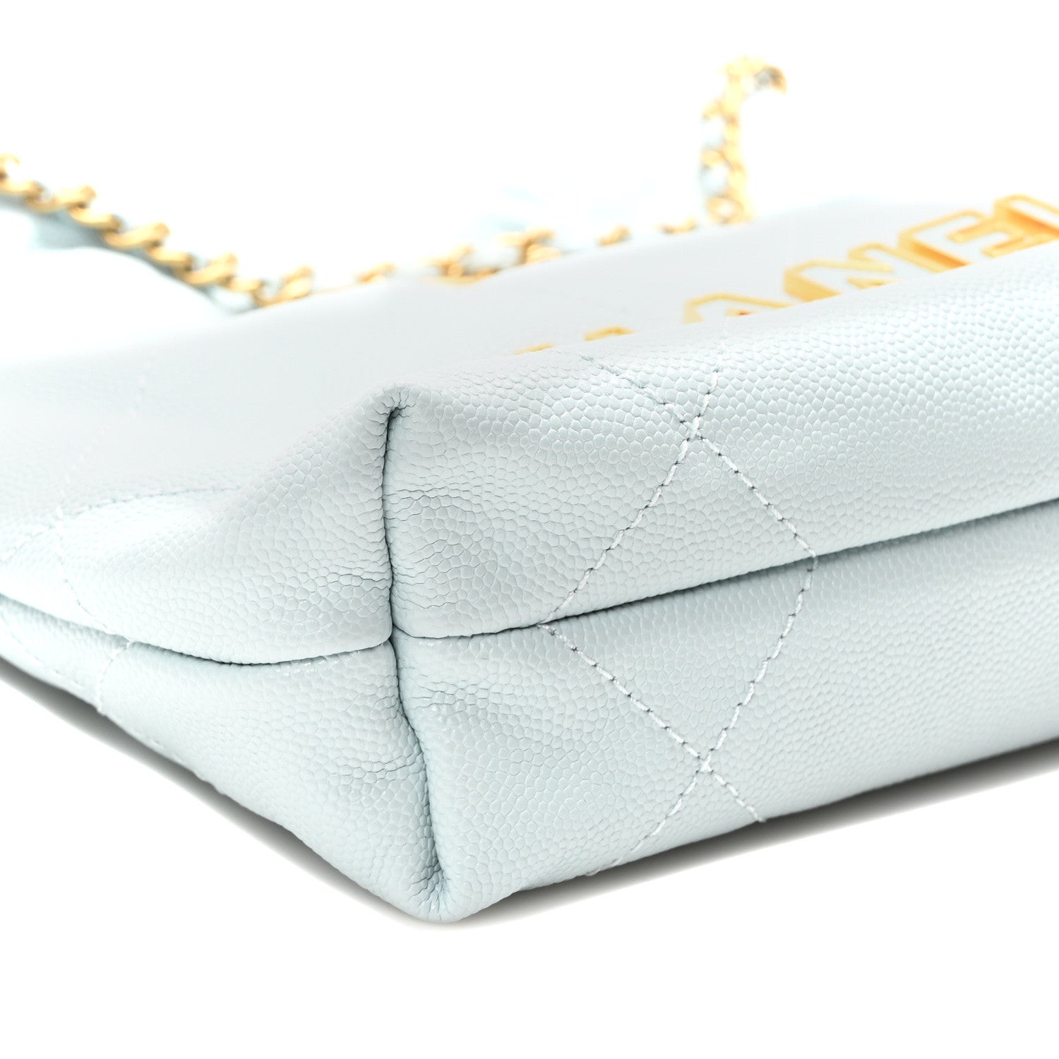 Chanel Shiny Caviar Quilted Mini Chanel 22 Light Blue 8 of 9