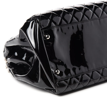 Chanel Patent Quilted Large Just Mademoiselle Bowling Bag Black 6 of 10