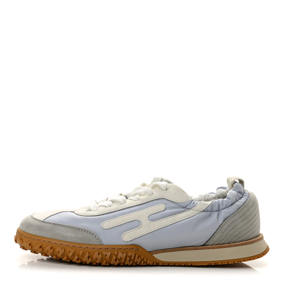 Hermes Suede Goatskin Jet Sneakers 40 Gris Arctique White 1 of 11