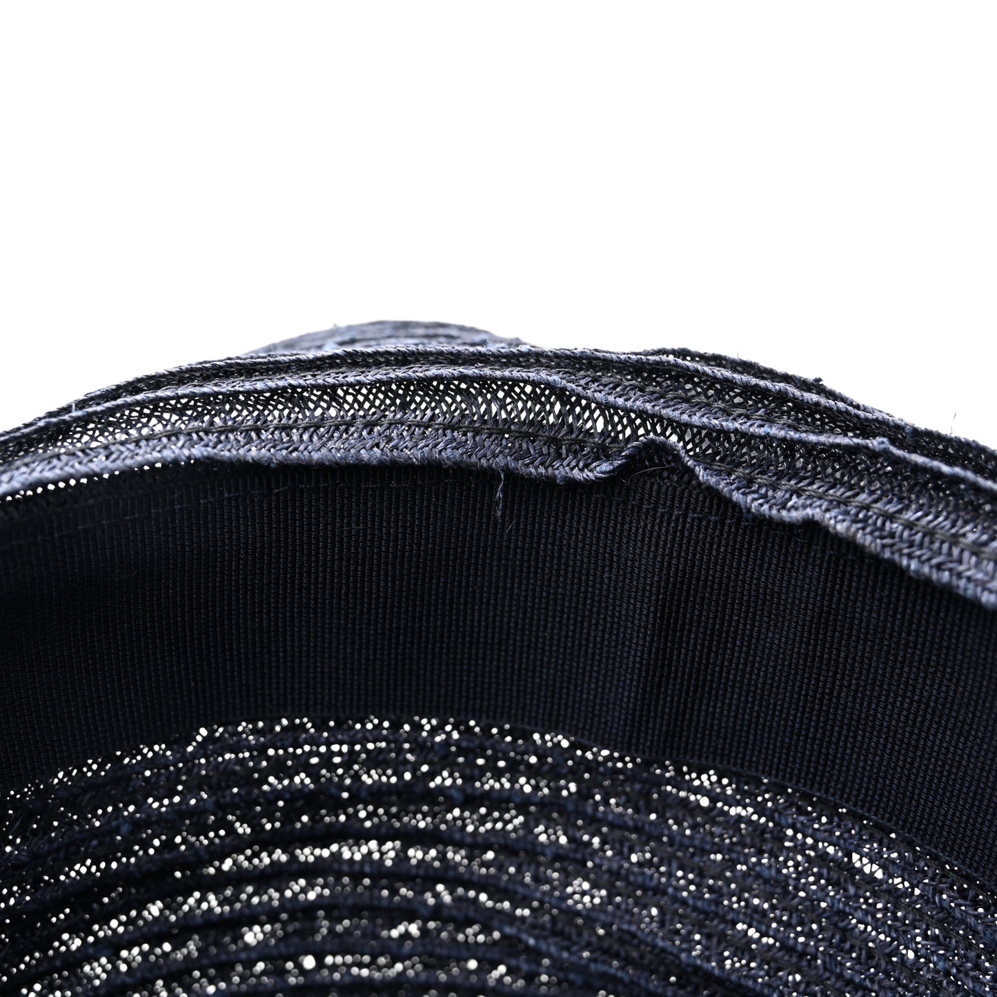 Straw Dioresort Large Brim Hat 58 Blue Fonce