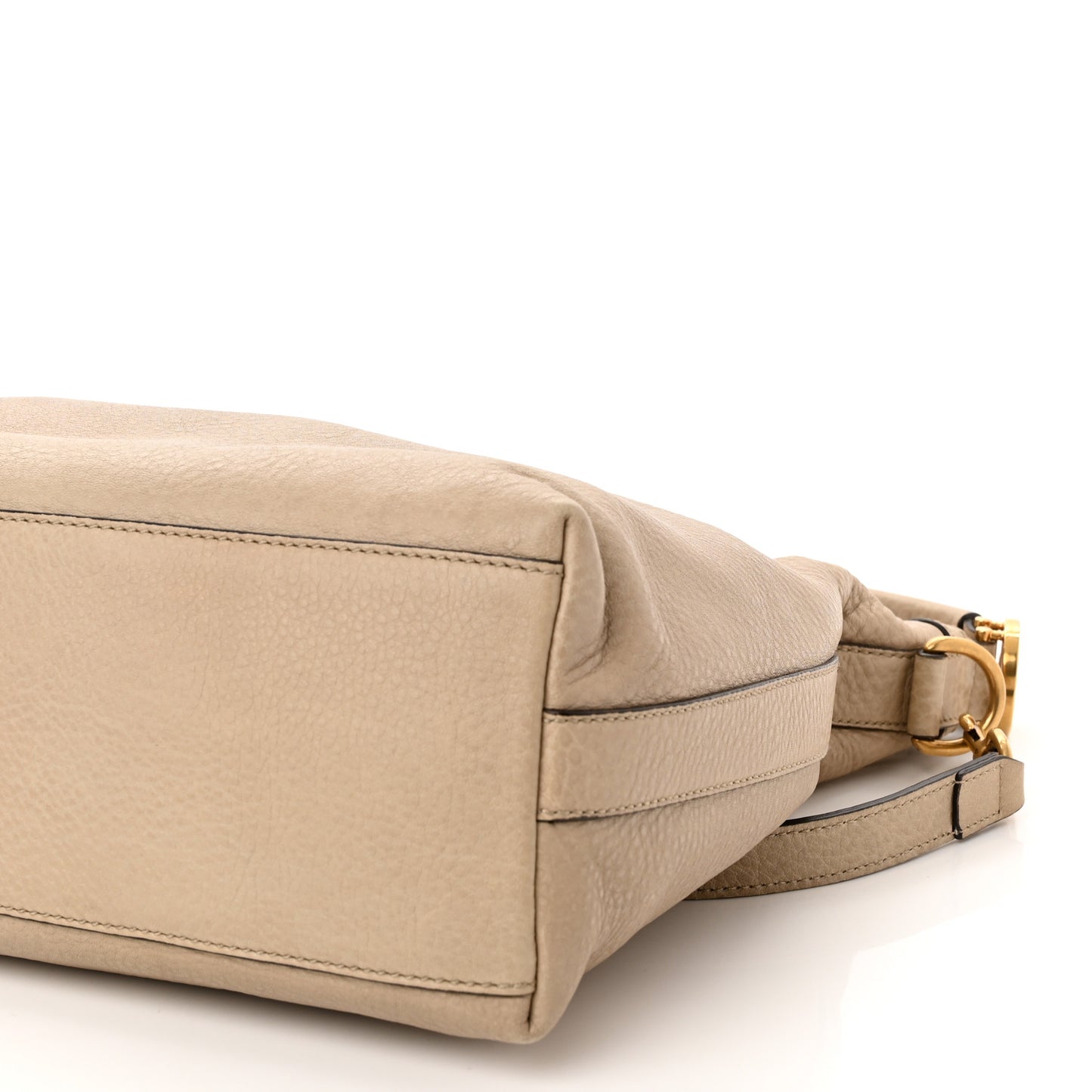 Pebbled Calfskin Small Miss GG Hobo Beige